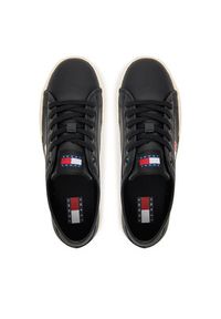 Tommy Jeans Tenisówki Tjw Lightweight Court EN0EN02875 Czarny. Kolor: czarny. Materiał: skóra #4