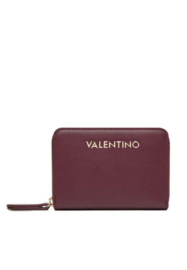 VALENTINO - Valentino Duży Portfel Damski Zero Pre VPS7B3137 Bordowy. Kolor: czerwony. Materiał: skóra