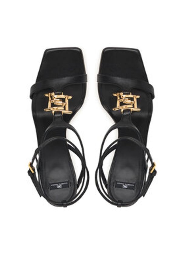 Elisabetta Franchi Sandały SA07B61E2 Czarny. Kolor: czarny. Materiał: skóra