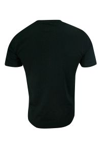 Pako Jeans - T-shirt Bawełniany, Czarny z Nadrukiem, Kotwica, Marinistyczny Krótki Rękaw, U-neck -PAKO JEANS. Okazja: na co dzień. Kolor: czarny. Materiał: bawełna. Długość rękawa: krótki rękaw. Długość: krótkie. Wzór: nadruk. Styl: casual #2