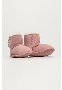 EMU Australia - Emu Australia - Buty dziecięce Baby Bootie. Nosek buta: okrągły. Zapięcie: rzepy. Kolor: różowy. Materiał: wełna