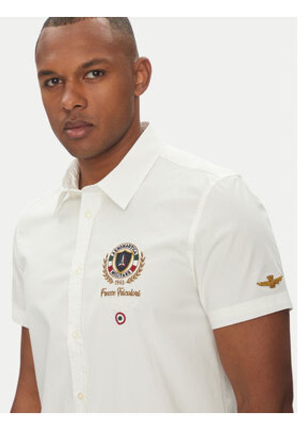Aeronautica Militare Koszula 251CA1285CT3288 Biały Regular Fit. Kolor: biały. Materiał: bawełna