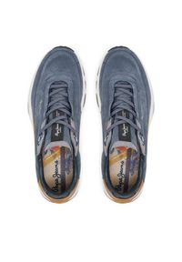 Pepe Jeans Sneakersy PMS60022 Granatowy. Kolor: niebieski. Materiał: skóra, zamsz