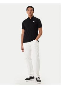 Karl Lagerfeld - KARL LAGERFELD Polo 745022 562224 Czarny Regular Fit. Typ kołnierza: polo. Kolor: czarny. Materiał: bawełna #3