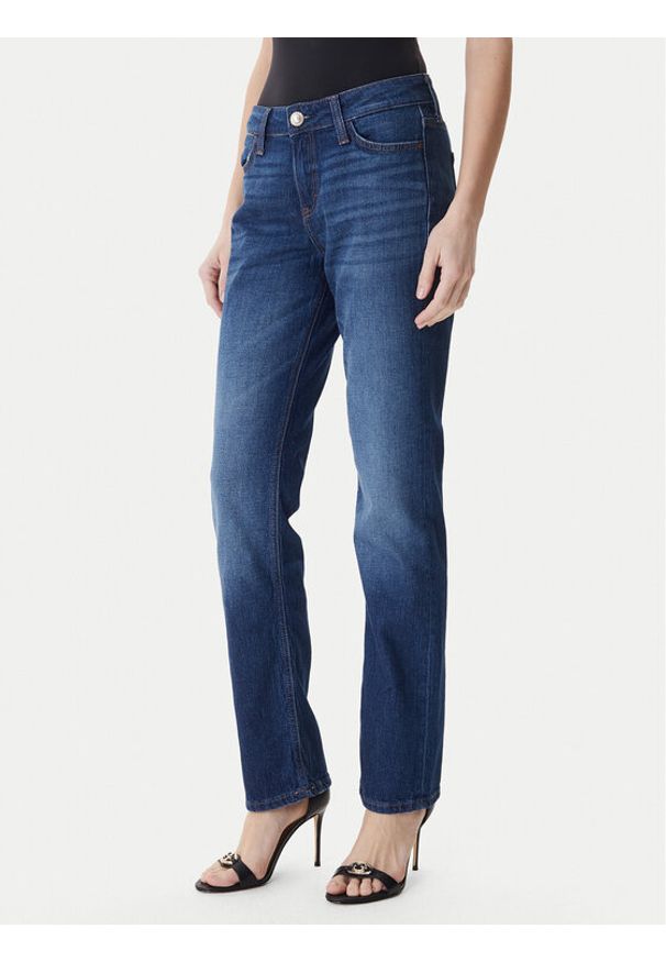 Guess Jeansy W6RA3M D6831 Granatowy Straight Leg. Kolor: niebieski