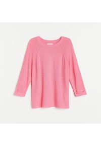Reserved - Sweter z raglanowymi rękawami - Różowy. Kolor: różowy. Długość rękawa: raglanowy rękaw #1