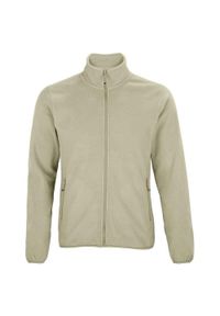 SOL'S - Męska Bluza Polarowa Factor Zapinana Na Zamek Błyskawiczny. Kolor: beżowy. Materiał: polar. Sezon: zima