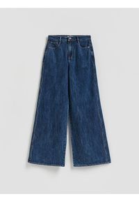 Reserved - Jeansy wide leg - niebieski. Kolor: niebieski #1