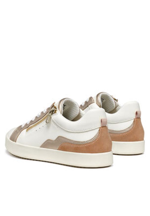 Geox Sneakersy D Blomiee D466HJ 05422 C1R8Z Biały. Kolor: biały. Materiał: skóra