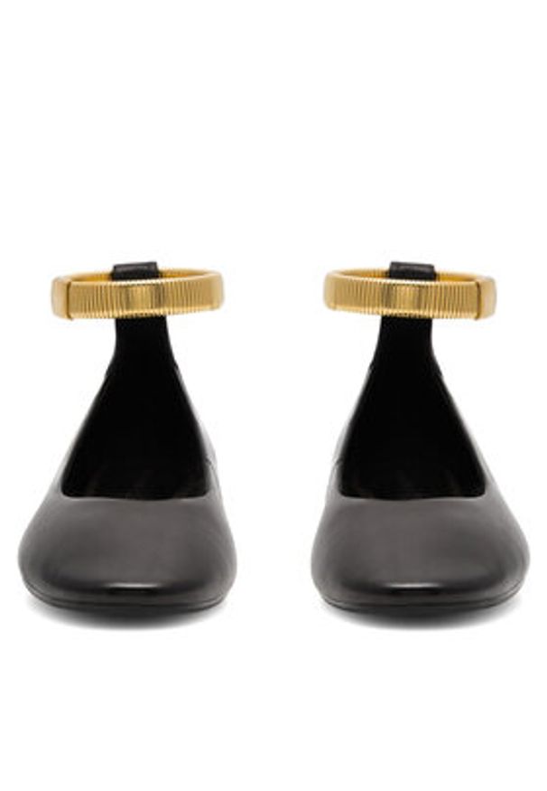 Gino Rossi Baleriny ROSLIN-SLT569P-19 Czarny. Kolor: czarny. Materiał: skóra