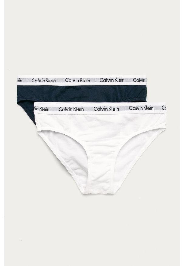 Calvin Klein Underwear - Figi dziecięce (2-pack). Kolor: wielokolorowy. Materiał: bawełna, materiał, dzianina, poliamid, elastan, poliester. Wzór: nadruk, gładki