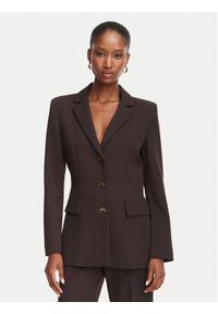 Marella Marynarka Amico1 2625046251 Brązowy ciemny Slim Fit. Kolor: brązowy. Materiał: syntetyk #1