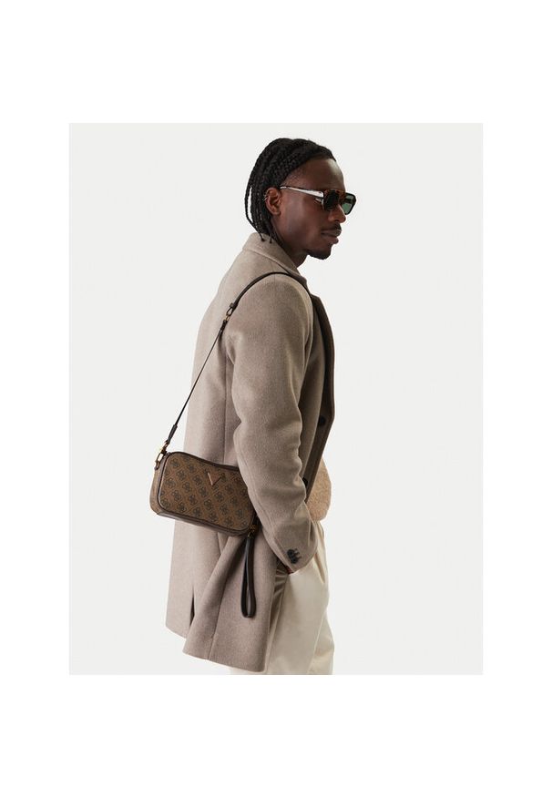 Saszetka Guess. Kolor: brązowy