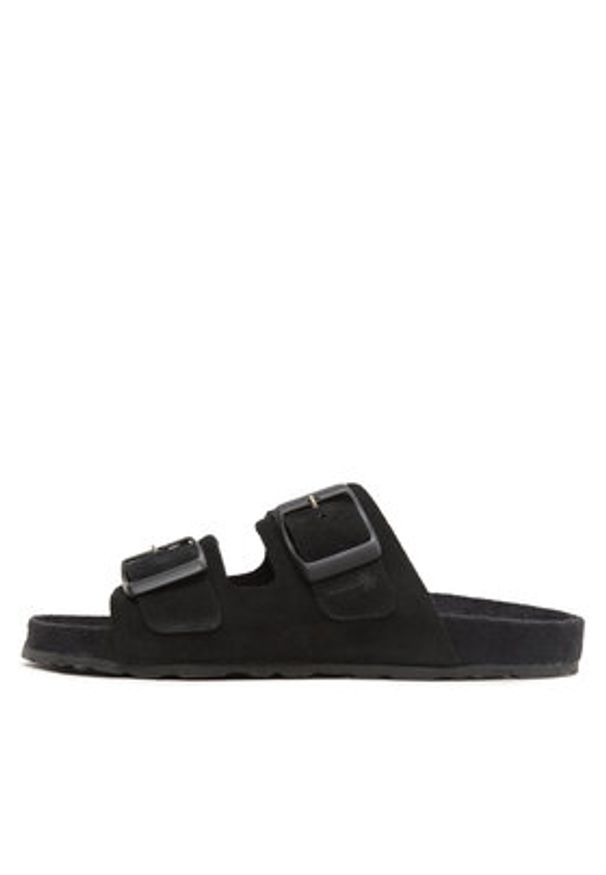 Manebi Klapki Traveler Nordic Sandals K 1.0 RT Czarny. Kolor: czarny. Materiał: skóra, zamsz