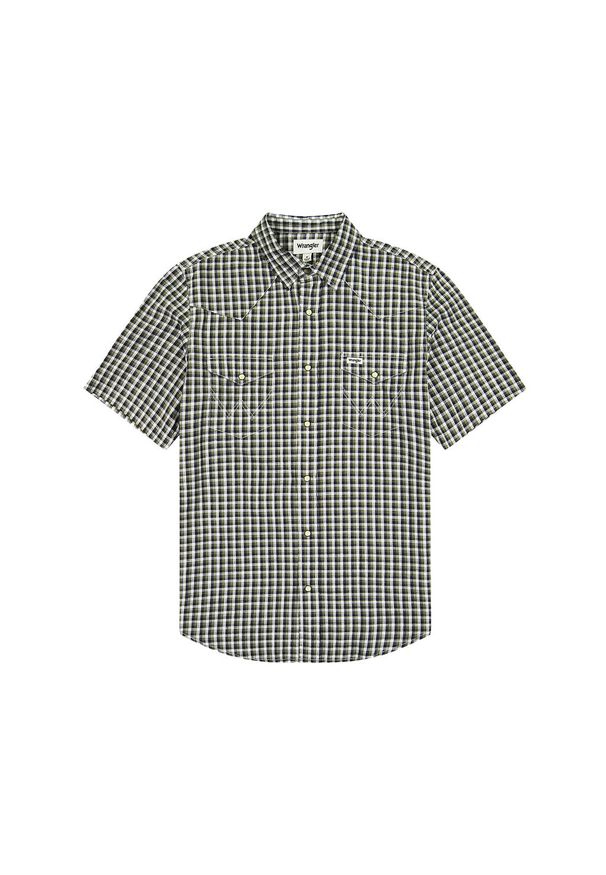 Wrangler - WRANGLER SS WESTERN SHIRT MĘSKA KOSZULA W KRATĘ KRATA GREEN CHECK 112350581 W5H8016174
