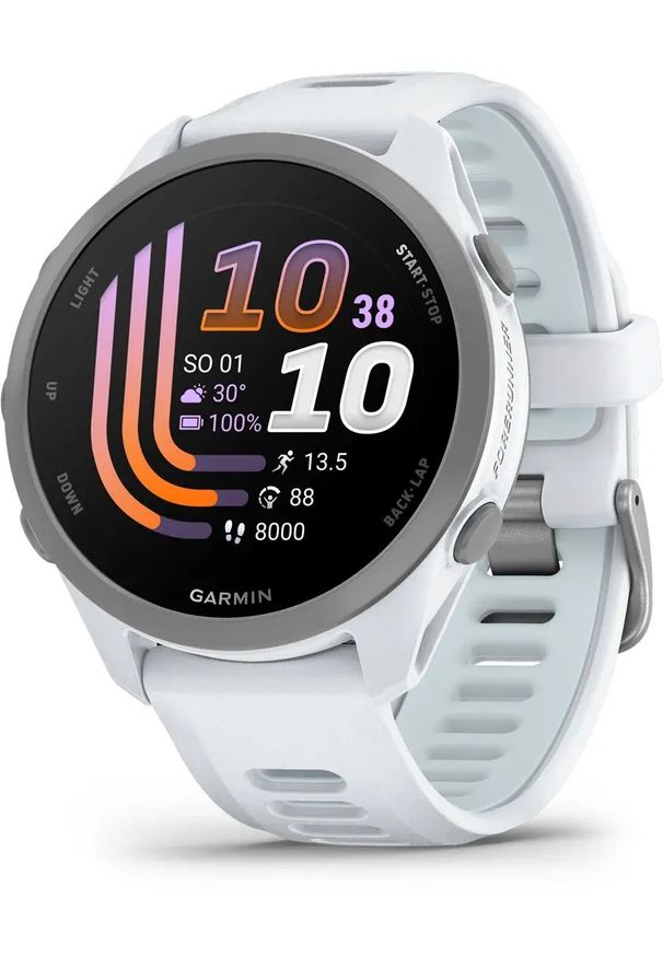 GARMIN - Zegarek sportowy Garmin Forerunner 170 Music Biały (010-03920-11). Kolor: biały. Styl: sportowy