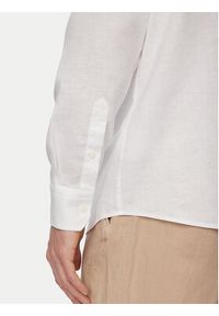 Karl Lagerfeld - KARL LAGERFELD Koszula 605084 562791 Biały Regular Fit. Typ kołnierza: dekolt w karo. Kolor: biały. Materiał: len #5