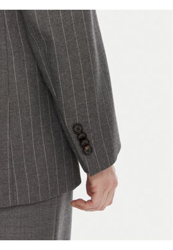 TOMMY HILFIGER - Tommy Hilfiger Marynarka WW0WW48262 Szary Relaxed Fit. Kolor: szary. Materiał: wiskoza, syntetyk