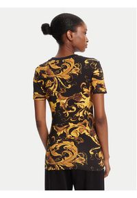 Versace Jeans Couture T-Shirt 79HAH608 JS504 Czarny Slim Fit. Kolor: czarny. Materiał: bawełna