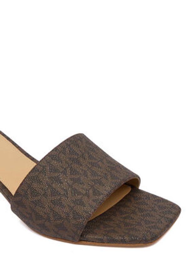 MICHAEL Michael Kors Klapki Elyse 40F5EYMP1B Brązowy. Kolor: brązowy. Materiał: skóra