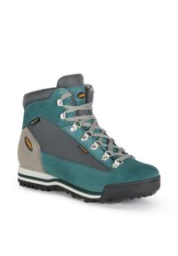 Buty sportowe trekkingowe damskie Aku Ultralight Gore-tex wysokie. Kolor: zielony, wielokolorowy, szary. Styl: sportowy
