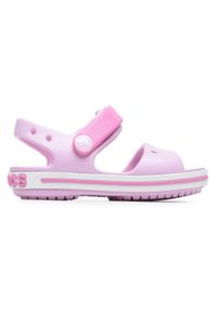 Buty do chodzenia niemowlęce Crocs Crocband Sandal Kids. Kolor: różowy. Materiał: syntetyk, materiał