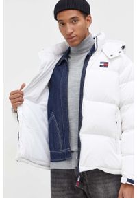 Tommy Jeans kurtka puchowa męska kolor biały zimowa. Kolor: biały. Materiał: puch. Sezon: zima #3