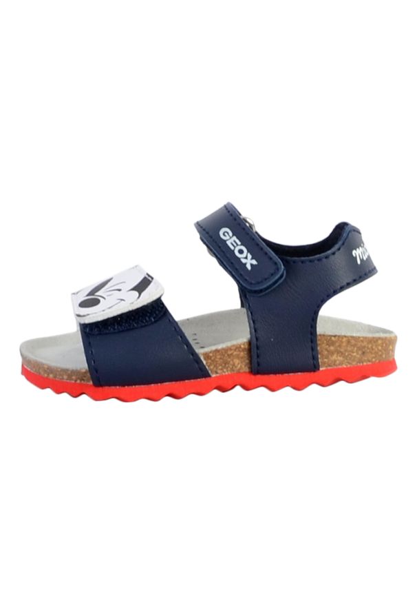 Geox - Sandały GEOX B SANDAL CHALKI BOY Biały. Kolor: niebieski, wielokolorowy, biały. Materiał: syntetyk, tkanina. Sezon: lato