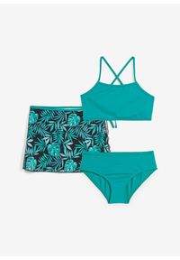 bonprix - Bikini + spódniczka (3 części). Kolor: zielony #1