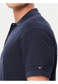 TOMMY HILFIGER - Tommy Hilfiger Polo MW0MW43246 Granatowy Regular Fit. Typ kołnierza: polo. Kolor: niebieski. Materiał: bawełna #3