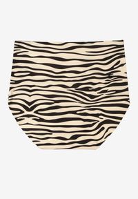 Born2be - Beżowo-Czarne Majtki Bezszwowe Typu Figi z Wysokim Stanem Doliressa. Stan: podwyższony. Kolekcja: plus size. Kolor: beżowy. Materiał: jeans