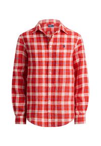 Polo Ralph Lauren Koszula 211970733500 Czerwony Classic Fit. Typ kołnierza: polo. Kolor: czerwony. Materiał: len #3