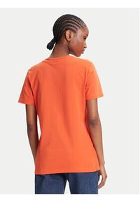 TOMMY HILFIGER - Tommy Hilfiger T-Shirt Script WW0WW45746 Pomarańczowy Regular Fit. Kolor: pomarańczowy. Materiał: bawełna #5