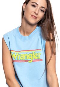 Wrangler - WRANGLER T SHIRT DAMSKI 80´S TANK CERULEAN W7014GFVT #9