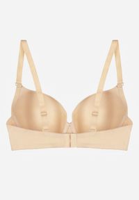 Renee - Beżowy Biustonosz o Gładkim Wykończeniu z Kokardką Phiphise. Kolor: beżowy. Wzór: gładki #2