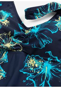 bonprix - Sukienka kąpielowa shape z dekoltem w serek, średni stopień modelowania sylwetki. Typ kołnierza: dekolt w serek. Kolor: niebieski. Materiał: materiał. Styl: elegancki #2