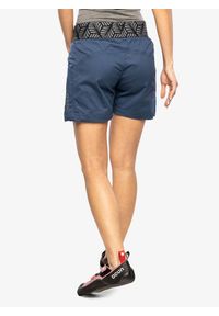 OCUN - Spodenki wspinaczkowe damskie Ocun Pantera Organic Shorts. Kolor: niebieski. Długość: krótkie. Wzór: motyw zwierzęcy