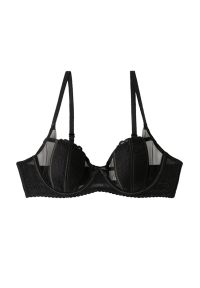 Intica - Biustonosz francuski z eleganckim krojem Anjali. Kolor: czarny. Materiał: materiał #1