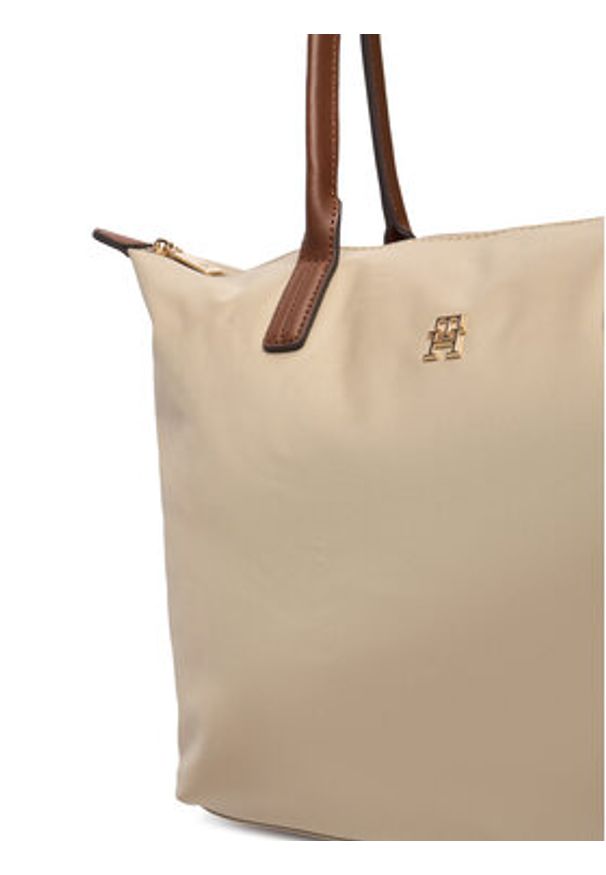TOMMY HILFIGER - Tommy Hilfiger Torebka Popette Tote AW0AW17711 Brązowy. Kolor: brązowy