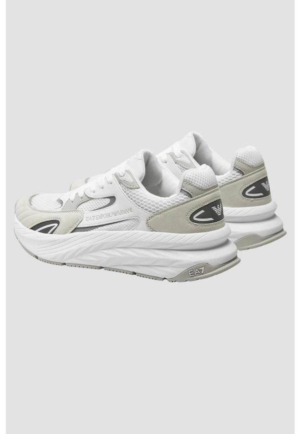EA7 Emporio Armani - EA7 Białe sneakersy, Rozmiar 45 1/3. Kolor: biały