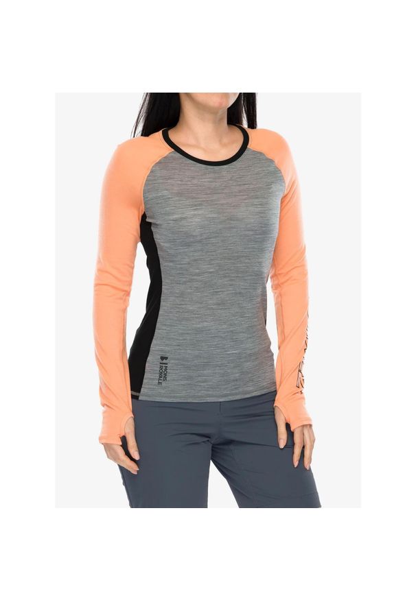 MONS ROYALE - Bluza termoaktywna damska Mons Royale Bella LS. Kolor: szary
