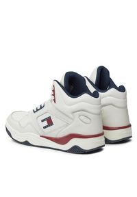 Tommy Jeans Sneakersy Tjm Basket Mid Top EM0EM01318 Biały. Kolor: biały. Materiał: skóra