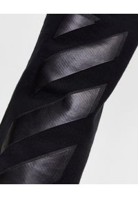 OFF-WHITE - Czarne spodnie dresowe. Kolor: czarny. Materiał: dresówka. Wzór: nadruk #4