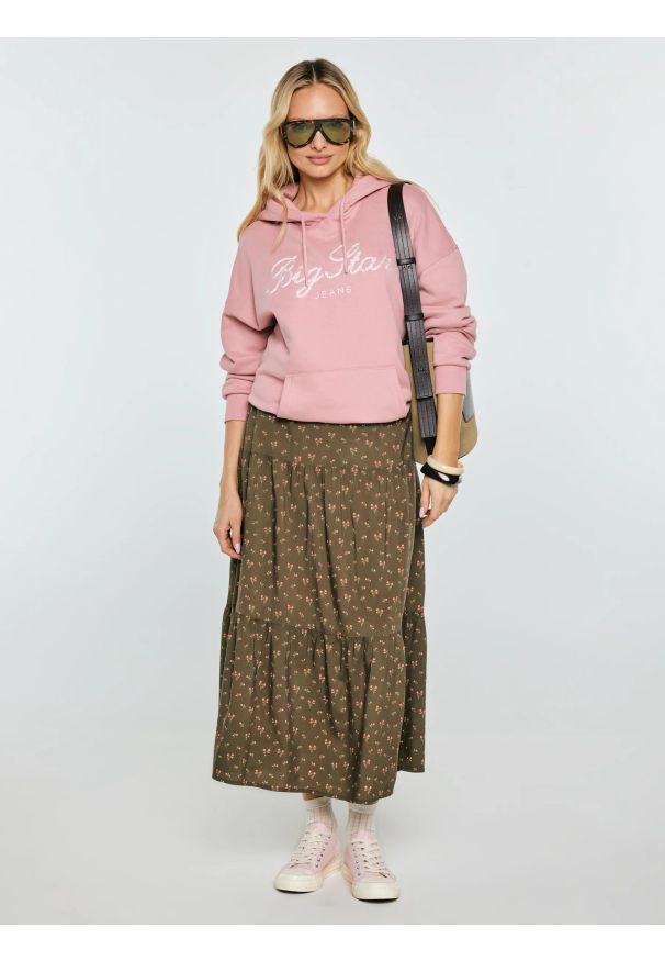 Big-Star - Tramki damskie niskie różowe TT274457 600. Okazja: na co dzień. Nosek buta: okrągły. Zapięcie: sznurówki. Kolor: różowy. Materiał: jeans, materiał. Wzór: kolorowy. Sezon: lato. Styl: casual, klasyczny