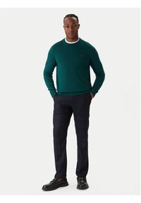 TOMMY HILFIGER - Tommy Hilfiger Sweter MW0MW28046 Zielony Regular Fit. Kolor: zielony. Materiał: bawełna #5