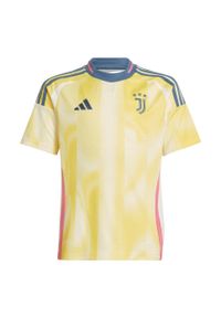 Adidas - Koszulka Juventus 24/25 Away Kids. Kolor: żółty. Materiał: materiał