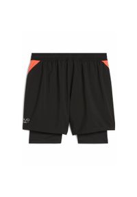 Puma - Męskie spodenki 2 w 1 do padla INDIVIDUAL PUMA Black. Kolor: czarny