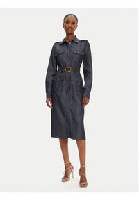 Guess Sukienka codzienna 5GGK05 7295A Granatowy Regular Fit. Okazja: na co dzień. Kolor: niebieski. Materiał: lyocell. Typ sukienki: proste. Styl: casual #3