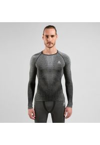 Odlo - Koszulka termoaktywna z długim rękawem męska. Kolor: czarny, szary, wielokolorowy. Długość rękawa: długi rękaw. Długość: długie. Sport: bieganie #1