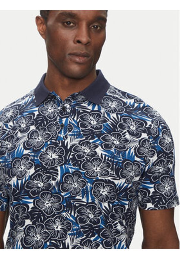 Hechter Paris Polo 74028 151920 Granatowy Regular Fit. Typ kołnierza: polo. Kolor: niebieski. Materiał: bawełna